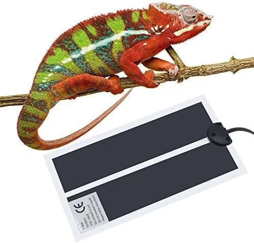 Reptile Pet Heating Pad Mat, 2 Pack - 110V US Plug Reptile Under Tank Warmer Mat for Reptiles Tortoise Snakes Lizard Gecko Hermit Crab Turtle Amphibians with Temperature Controller (7W- 6x11 in)
