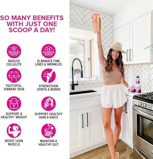 Hydrolyzed Collagen Powder for Weight Loss - Collagen Burn Ultimate Beauty Complex Multi Collagen Peptides Powder for Women with Types I II III V and X for Fat Burning Support - Unflavored