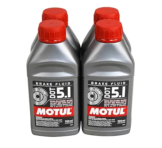 Motul 100951 100% Synthetic Brake Dot 5.1 Brake Fluid 500 ml - 4 Pack