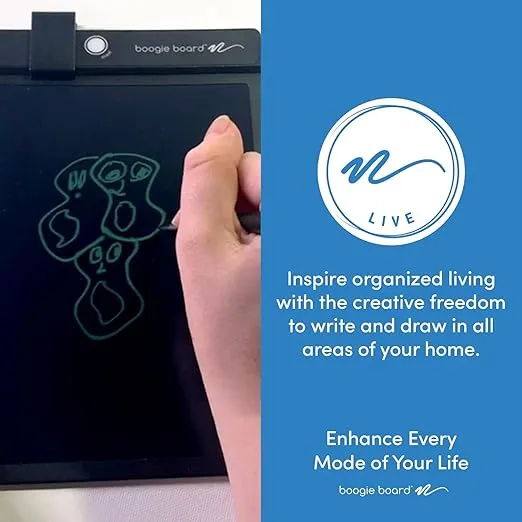 Boogie Board Basics Reusable Writing Pad - Digital Drawing Tablet, LCD Writing Pad with Instant Erase, Includes Stylus Pen