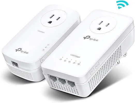 TP Link 252119 Tp-link Ac Tl-wpa8631p Kit Av1300 Gigabit Pass-through Powerline Ac Wi-fi Kit (Renewed)
