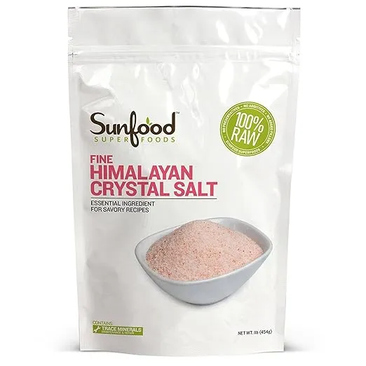 Sunfood Salt, Himalayan Pink, Fine, 1 Pound