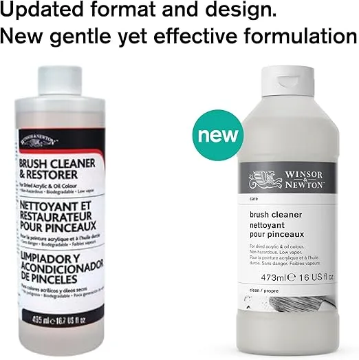 Winsor & Newton Brush Cleaner & Restorer, 16.0-oz Bottle