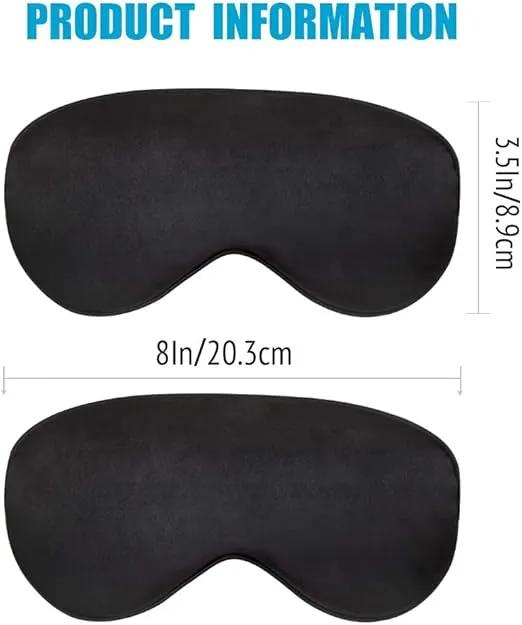 Comfort Sleep Mask, Deep Rest Light Blocking Eye Mask for Side Sleepers, Travel, Yoga, Lightweight, Soft and Contoured for Ultimate Rest (Black)