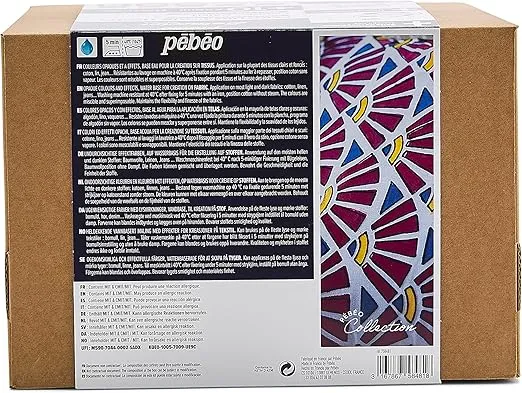 Pebeo Setacolor Fabric Paint, 45 ml (Pack of 10), Assorted