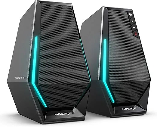 Edifier G1500 Computer Speakers, Hecate Gaming Speakers with RGB, Bluetooth 5.3, USB Input, 3.5mm AUX Input Supported, Black