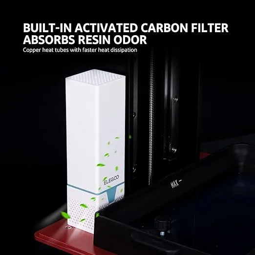 ELEGOO USB Purifier with Built-in Activated Carbon, Reducing Resin Odor and Fume, Compatible with Mars 4 Series/Saturn 8K Series/Saturn 3 Series/Jupiter SE Resin 3D Printers (Pack of 2)