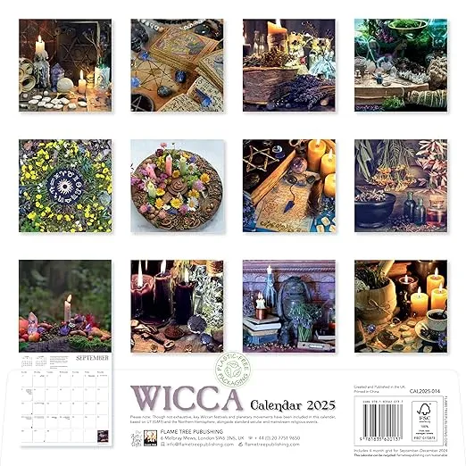 Wicca Wall Calendar 2025 (Art Calendar)