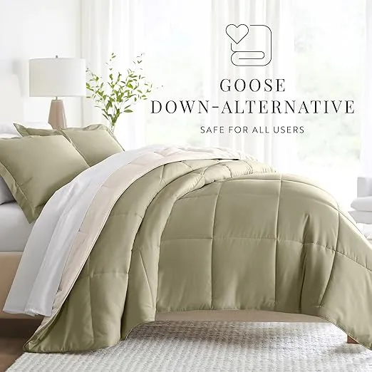Linen Market Reversible Twin Comforter Set (2 Piece) - Bring Luxury Home with Our Soft and Lightweight Down Alternative Comforter Twin Size - This Includes Your Comforter and 1 Pillow Sham