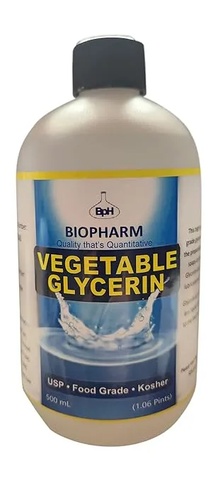 Vegetable Glycerin USP, Food Grade, Kosher — 500 mL (1.06 Pint)