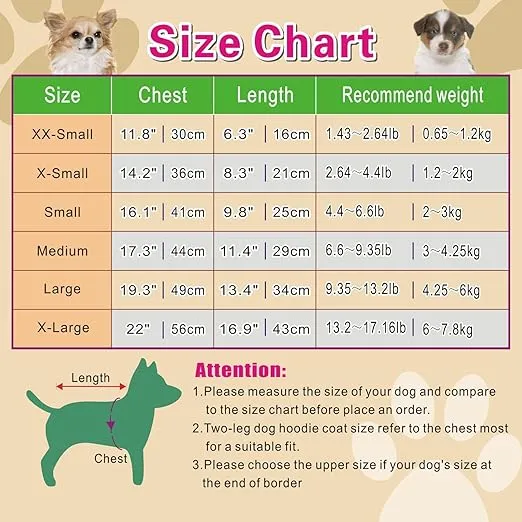 Jecikelon Winter Hoodie Sweatshirts with Pockets Warm Clothes for Small Dogs Chihuahua Coat Clothing Puppy Cat Custume (XX-Small, Coffee)