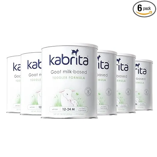 Kabrita Goat Milk Toddler Formula - Easy to Digest Baby Formula 12-24 Months - Contains Vitamin C, D, Iron, DHA, Non-GMO - Gentle on Sensitive Tummies - Formula Supporting Gut Health & Sleep - 28Oz (Pack of 6)