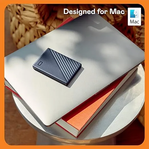 WD 4TB My Passport for Mac, Navy, Portable External Hard Drive with backup software and password protection, USB 3.1/USB 3.0 compatible - WDBA2F0040BBL-WESN