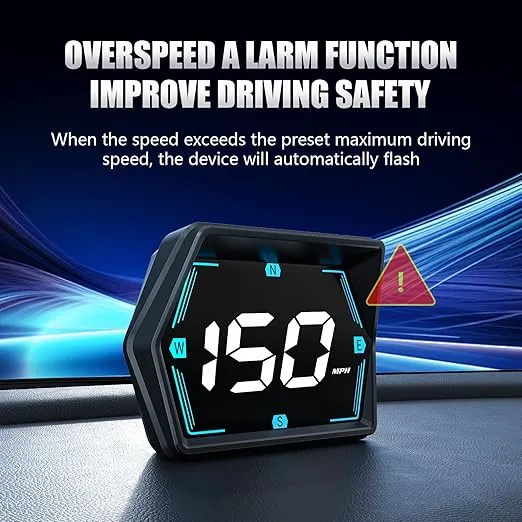 G20 Digital GPS Speedometer, Universal Head-Up Display for Cars, Small LED Display Speed MPH Compass Direction, Plug and Play for All Vehicles