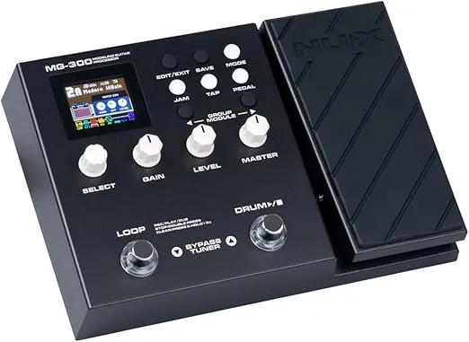 NUX MG-300 Multi Effects Pedal TSAC-HD Pre-Effects,Amp Modeling algorithm,CORE-IMAGE Post-Effects,IR,56 drum beats,60 seconds Phrase Loop
