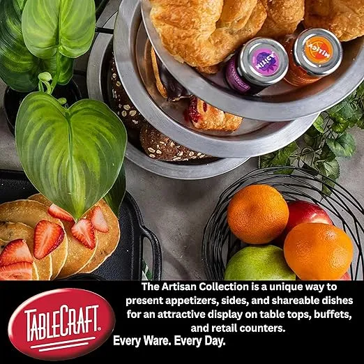 TableCraft Products BK17409 Basket, Oval, 9" x 6" x 2.25", Black Metal