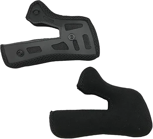 Fox Racing Mens 22 V1 Cheek Pads - Thin Replacement Parts, Black, Large US