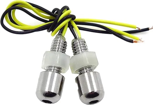 HTTMT MT250- Chromed Universal LED License Tag Plate Bolt Lights Stainless Steel Compatible with All Motorcycles, Cruisers, Dirt Bikes, Scooters, mopeds, Trucks [P/N: MT250-CD]
