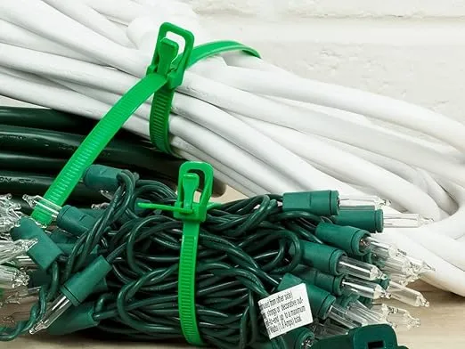 RETYZ EveryTie 6 Inch Fluorescent Orange Releasable, Reusable, One-Handed, Tool-Free, Patented Cable Tie and Zip Tie Solution - 20 Pack