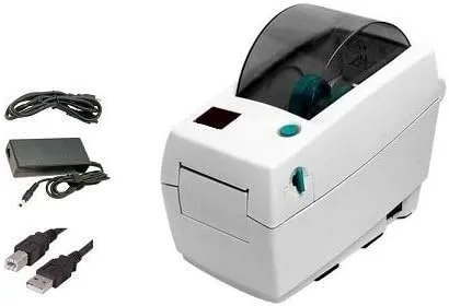 Zebra LP2824 Plus Barcode Label Printer, Direct Thermal, USB Interface, 2 Inch, with Power Supply (Renewed)