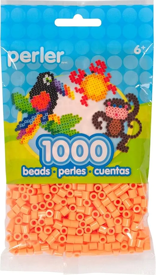Perler, Apricot Orange Fuse Beads for Crafts, 1000pcs, 1000 Count