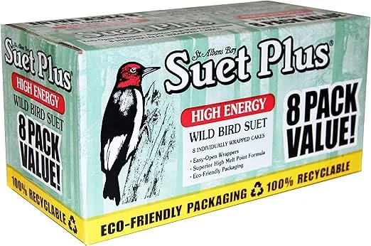 Bird Suet Variety Packs | 11 oz. Bird Suet Cakes | (High Energy, 8 Pack)