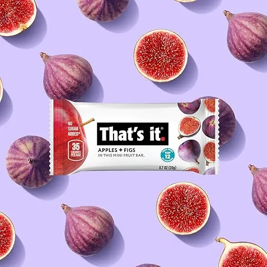 That's it. Mini Fruit Bars Variety (20 Pack) No Sugar Added, Plant-Based, Vegan & Gluten Free, Breakfast Bar, Paleo, for Children & Adults, Non GMO, Fiber