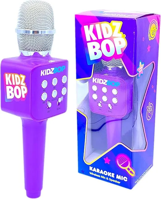 Move2Play, Kidz Bop Karaoke Microphone | The Hit Music Brand for Kids | Toy for Girls & Boys Ages 2, 3, 4, 5, 6, 7, 8+ Years Old | Christmas Present & Birthday Gift