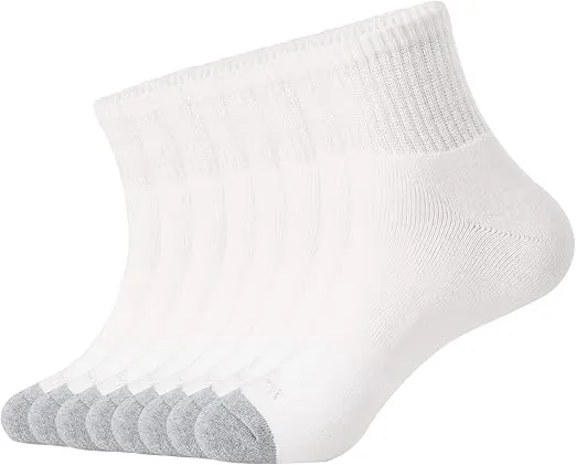 WANDER Men's Athletic Ankle Socks 3/8 Pairs Thick Cushion Running Socks for Men&Women Cotton Socks 6-9/9-12/12-15