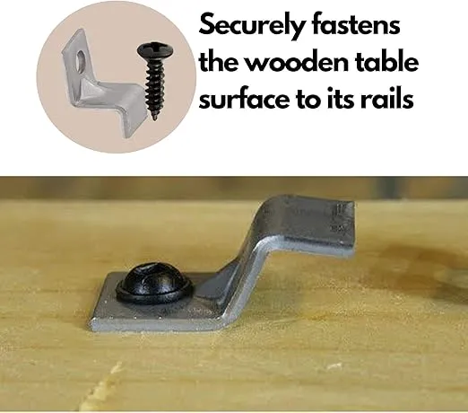 Performore 40 Pack Z Table Top Fasteners with Screws, Heavy Duty Z Table Top Fasteners Solid Steel with Black Screws