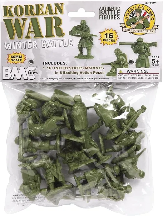 BMC Korean War Winter Battle - 16pc OD Green United States Soldier Figures