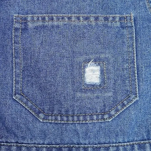 KIDSCOOL SPACE Boys Denim Overalls,Ripped Holes Elastic Band Inside Jeans Workwear