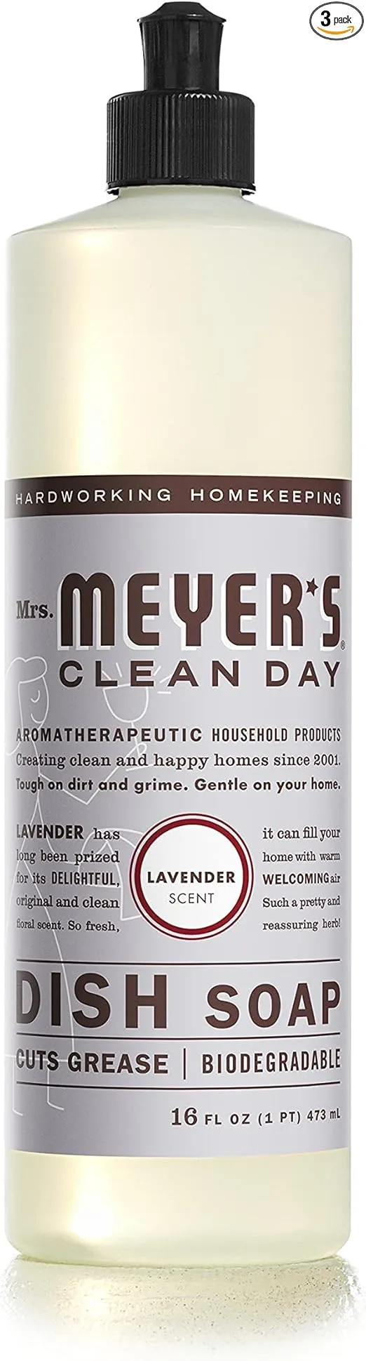 Mrs. Meyer's - Clean Day Liquid Dish Soap Lavender - 16 oz.3 Pack