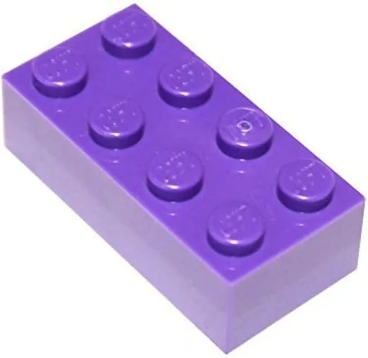 LEGO Parts and Pieces: Dark Purple (Medium Lilac) 2x4 Brick x50