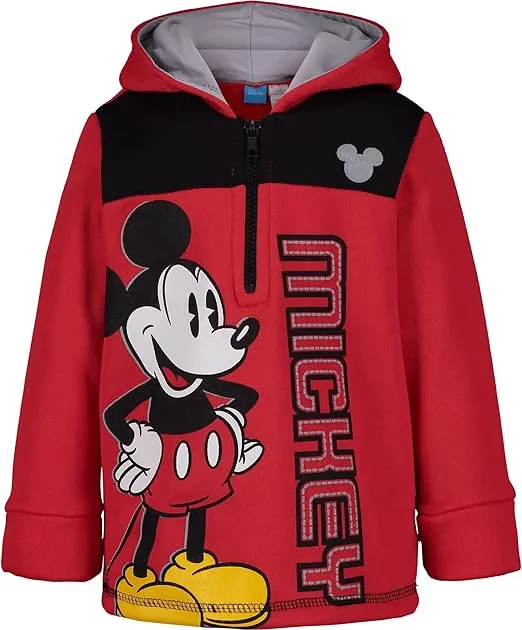Disney Fleece Half Zip Hoodie Infant to Big Kid Sizes (12 Months - 18-20)