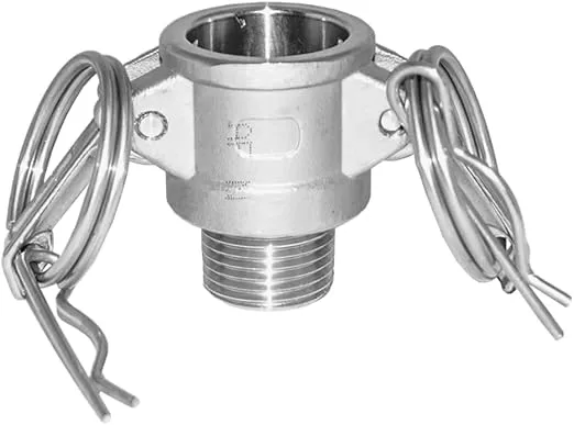 AF Hydro Stainless Steel 316 Cam and Groove Hose Fitting, Type B Female Coupler x 2" NPT Male Thread, Pressure Rating up to 250 PSI, Quick Connect and Disconnect Camlock Fitting
