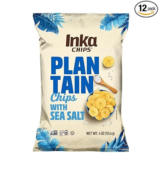 Inka Crops Sea Salt Plantains, 4-Ounce bags (Pack of 12)