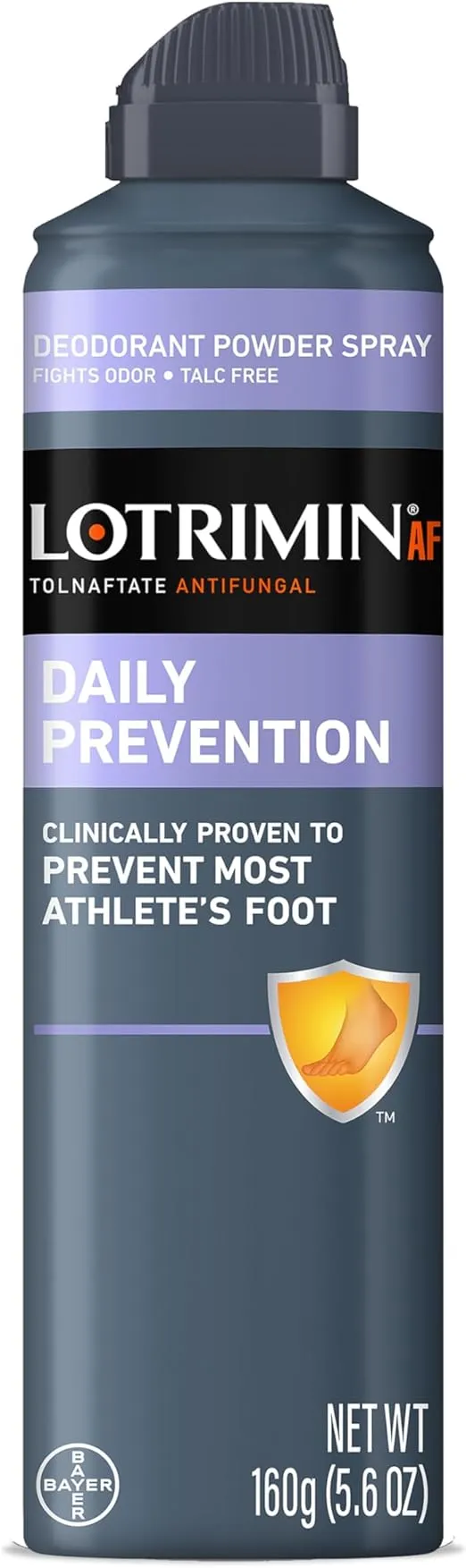 Lotrimin AF Athlete's Foot Daily Prevention Deodorant Powder Spray, 5.6 Ounce