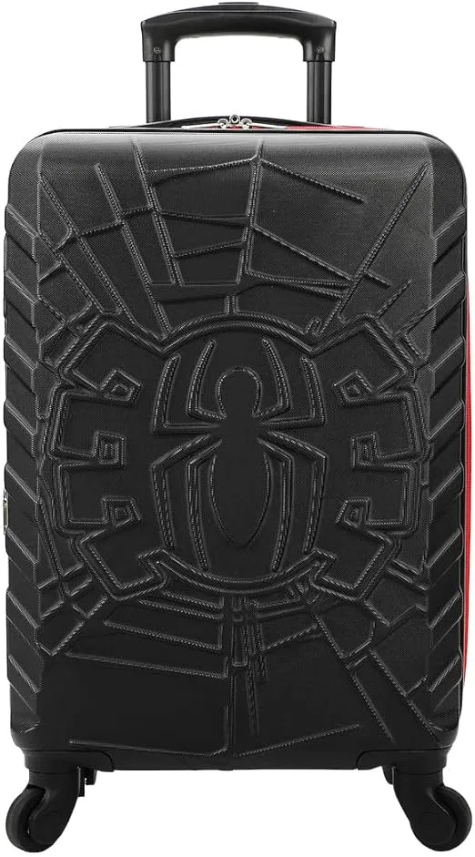 Bioworld Marvel Spider-Man Spider Logo Black 22” Rolling Luggage