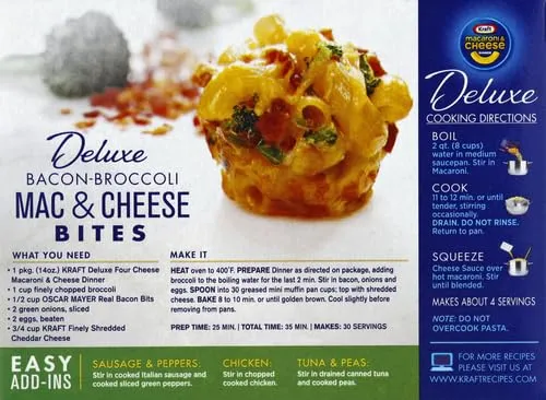 Kraft Deluxe Four Cheese Mac & Cheese Macaroni and Cheese Dinner, 14 oz Box