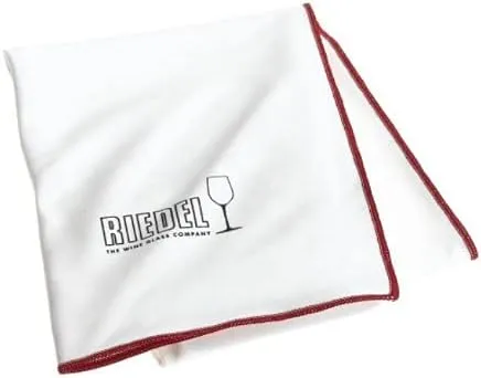Riedel Veloce Chardonnay Glasses (Set of 2) Bundle with Microfiber Polishing Cloth (2 Items)