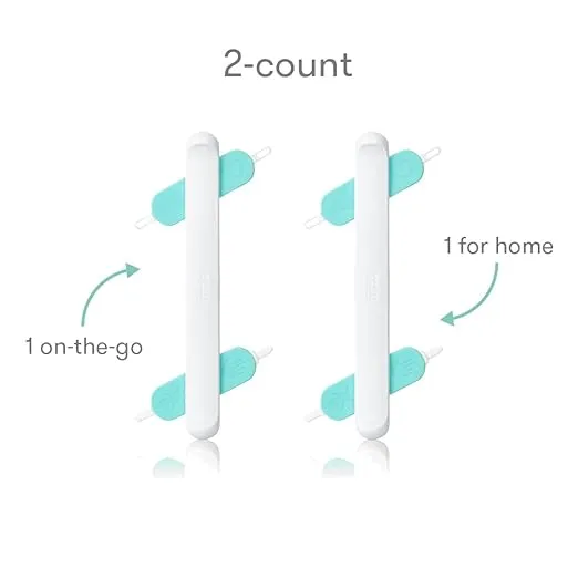Frida Baby 3-in-1 Nose, Nail + Ear Picker: Baby Ear Cleaner + Baby Nose Cleaner and Nail Tool for Babies + Toddlers, Safely Clean Baby's Boogers, Ear Wax & More, 2 Count