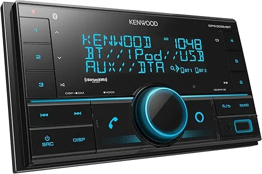 Kenwood DPX305MBT Double DIN in-Dash Digital Media Receiver with Bluetooth (Does not Play CDs) | Mechless Car Stereo Receiver | Amazon Alexa Ready - Black