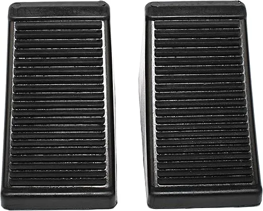 MaxxHaul 50011 Rubber Wheel Chock with Eyelet (6-1/2" x 3-3/4" x 4"), 2 Pack