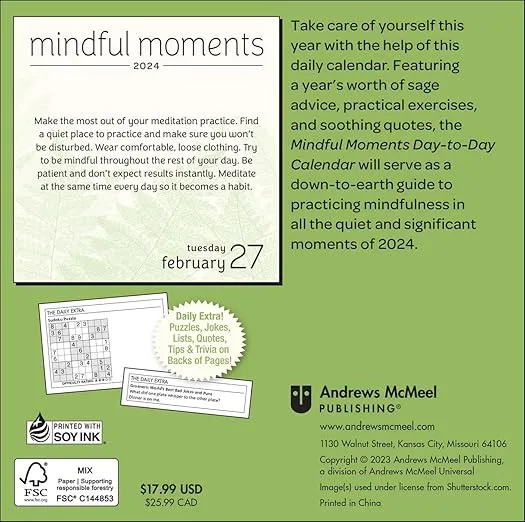 Mindful Moments 2024 Day-to-Day Calendar