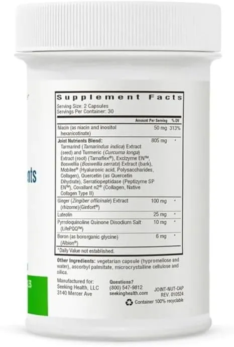 Seeking Health Joint Nutrients, with Collagen and Niacin, Supports Healthy Joints (60 Capsules)*
