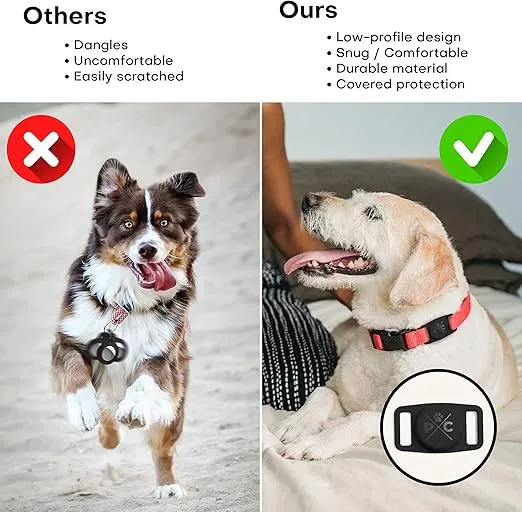 Pup Culture AirTag Dog Collar | Durable & Protective Dog AirTag Holder - Track Your Pet Using Apple AirTag Technology - Dog Collar AirTag Holder -for Dogs and Cats