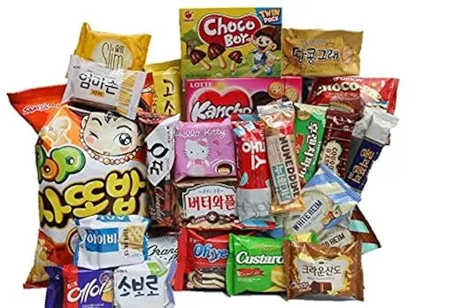 KOREAN PREMIUM SNACK BOX_Assorted Package Popular Deluxe Korean Brand Snacks and More! Perfect for GIFT | College Care Package | Gift Care Package | Asian Snack Box | Korean Chips | 27 Packs