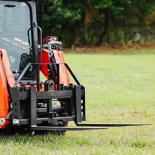 Titan Attachments Standard Series Pallet Fork Frame, Quick Tach Connection for Skid Steers, Tractors, Optional Pallet Fork Blades, Hay Spear Sleeves Included, 2" Receiver Hitch, Rated 4,000 LB
