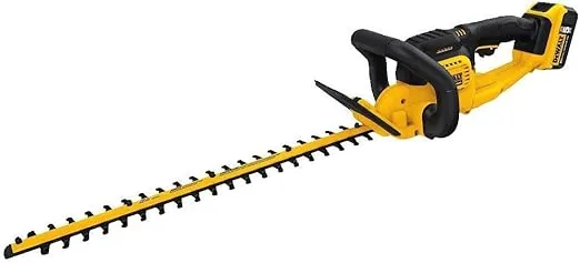 DEWALT 20V MAX* Cordless Hedge Trimmer, 5.0 Ah, 22-Inch (DCHT820P1)